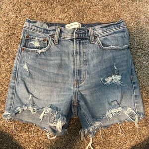 Abercrombie High Rise 4” Denim Shorts